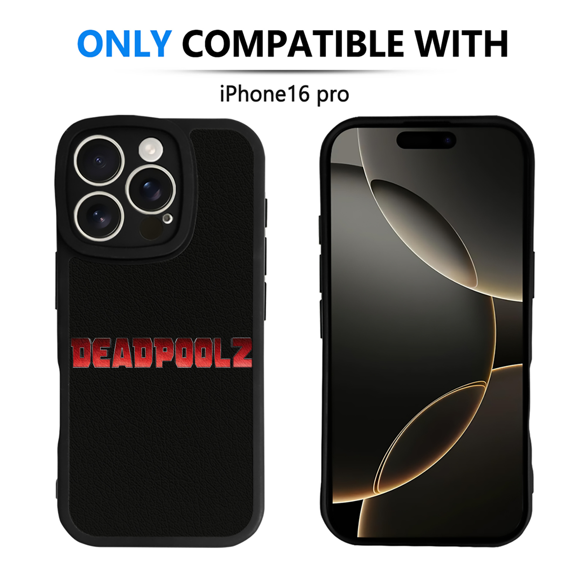 （画像用） Deadpool デッドプール 【iPhone 16シリーズ対応】シリコンスマホケース（レザー調） 材質：シリコン